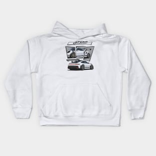 car 911 gt3 rs detail light grey Kids Hoodie